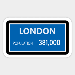 London Population Sticker